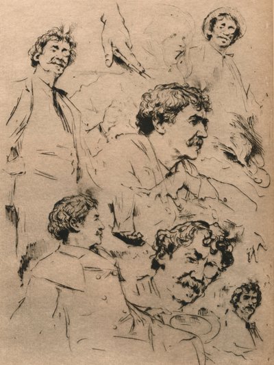 Studies of James McNeill Whistler, c1886, 1903 by Mortimer Ludington Menpes