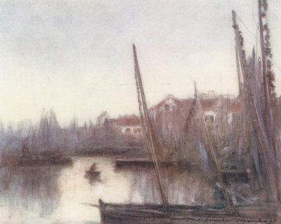 The Sardine Fleet, Concarneau by Mortimer Ludington Menpes