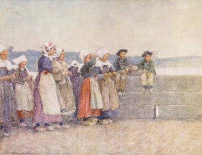 Watching for the Fishing-fleet, Concarneau by Mortimer Ludington Menpes
