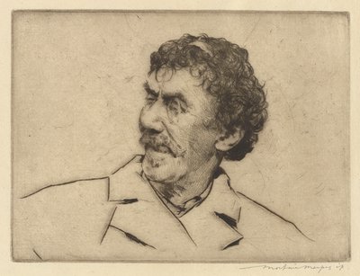 Whistler, Looking Right, Monocle Left Eye by Mortimer Menpes