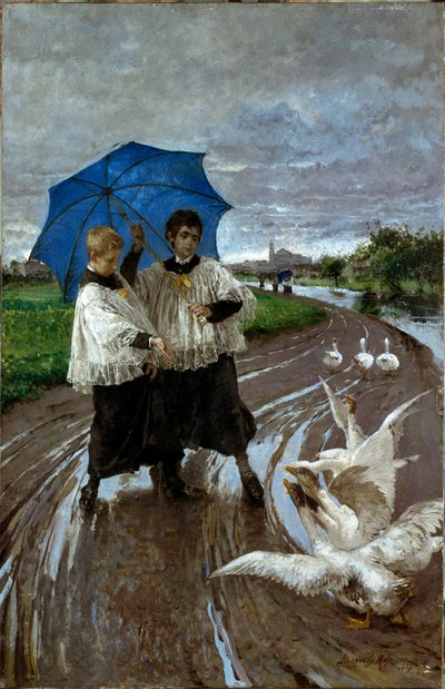 The return from the festival by Mose Bianchi