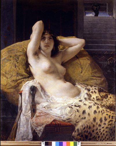 Cleopatra. Painting by Mosè Bianchi. 19th century. Milan Civica raccolta d