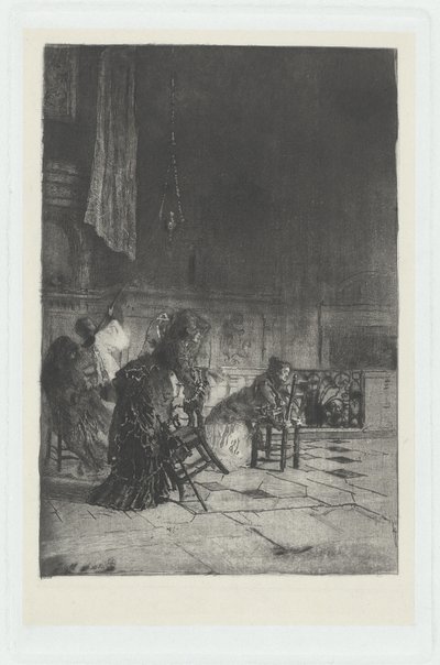 Interior of a Church in Milan by Mose Bianchi