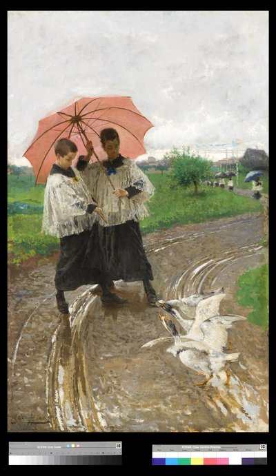 Returning from the festival by Mose Bianchi