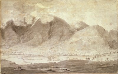 Panoramic View of Derwentwater and the Vale of Keswick (detail) by Moses Griffith