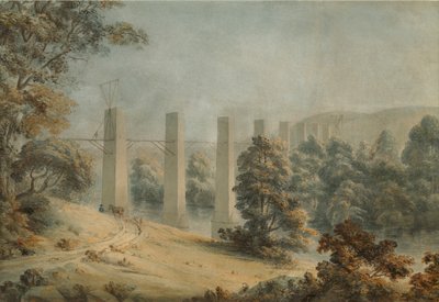 Pant-y-Gessylte Aqueduct, Pontcysyllte by Moses Griffith