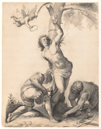 The Martyrdom of Saint Sebastian by Moses Ter Borch