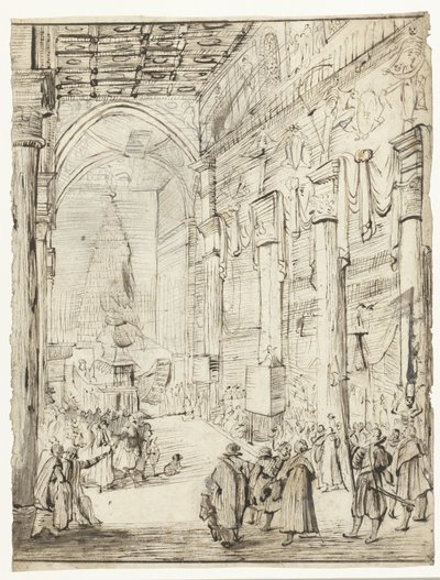 Catafalque of Emperor Matthias of Austria by Moses Ter Borch