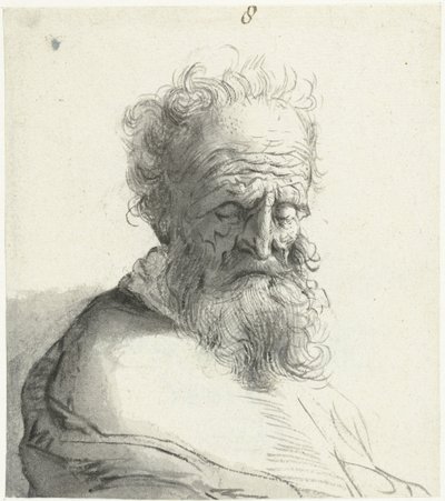 Head of an Old Man by Moses Ter Borch