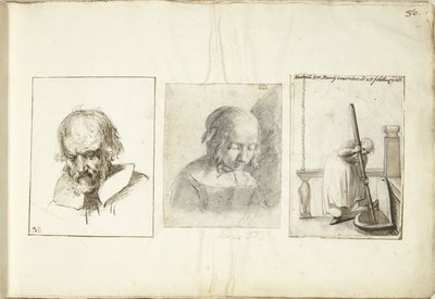 Old Man, a Girl, and a Woman with a Well Hook by Moses Ter Borch