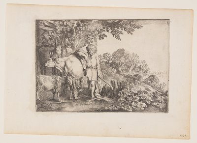 Argus Attending his Herd, plate 2 from The Story of Mercury and Argus by Moses van Uyttenbroeck