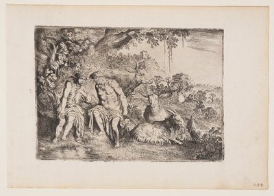 Mercury Lulling Argus to Sleep, plate 4 from The Story of Mercury and Argus by Moses van Uyttenbroeck