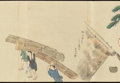 Illustrations of Uji Tea Production by Motonari Sait?