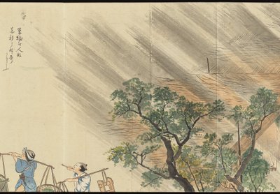 Illustrations of Uji Tea Production by Motonari Sait?