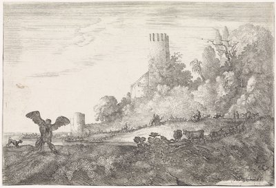 Jacob Wrestling with the Angel by Moyses van Wtenbrouck