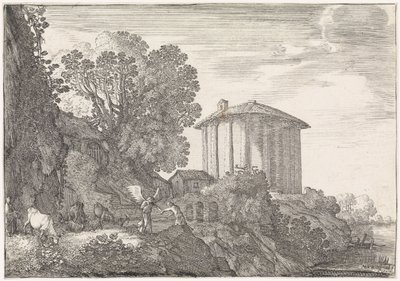 Landscape with the Temple of Vesta (Arcadian Landscapes) by Moyses van Wtenbrouck