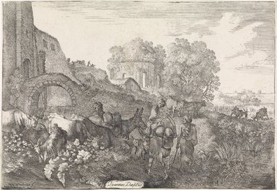 Landscape with Travelers by Moyses van Wtenbrouck