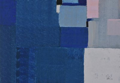 Blue Abstract Blocks by Mr PETTO