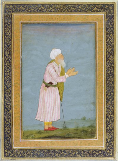 A Muslim Religious Figure, from the Small Clive Album by Mughal School