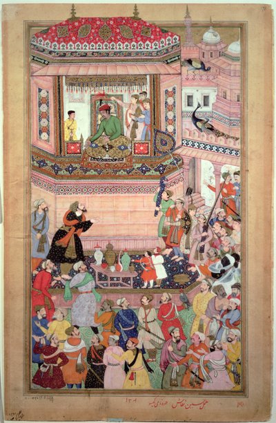 Akbar giving an audience, from the 