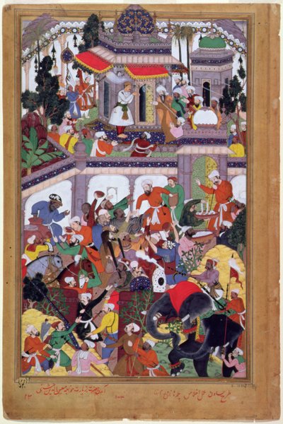 Emperor Akbar visits the shrine of Mu