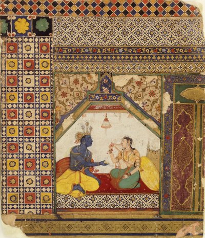 Rama Trying to Justify to Sita his Repudiation of Her by Mughal School