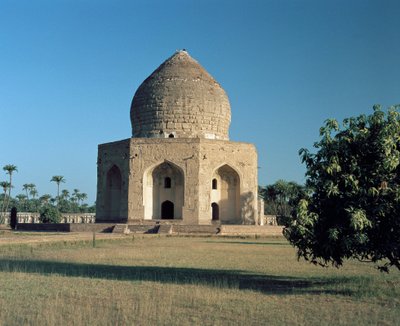 View of the mausoleum of Asif Khan located in Shahdara Bagh by Mughal School