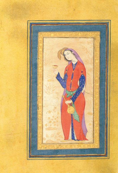 Lady Holding a Cup by Muin Musavvir