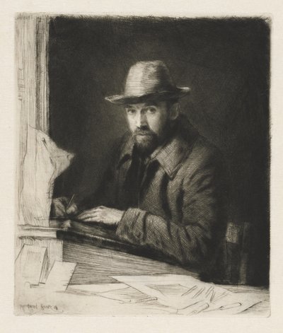 Portrait of the Artist in a Hat, No 2 by Muirhead Bone