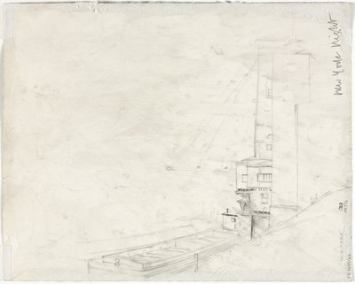 Study for New York Night (verso) by Muirhead Bone