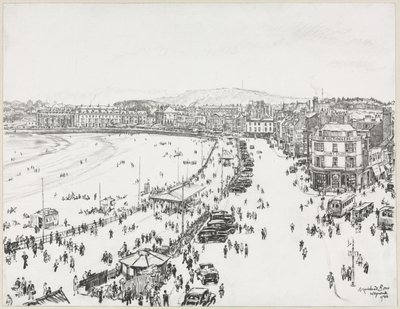 Weymouth and Distant Portland by Muirhead Bone