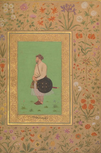 Portrait of Khan Dauran Bahadur Nusrat Jang, Folio from the Shah Jahan Album by Murad