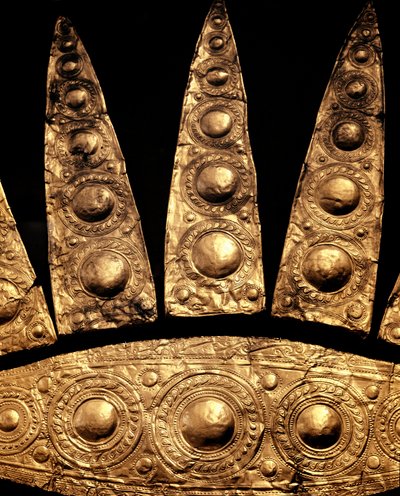 Detail of a Burial Diadem of Gold from Tomb III, Mycenae (16th Century BC) by Mycenaean