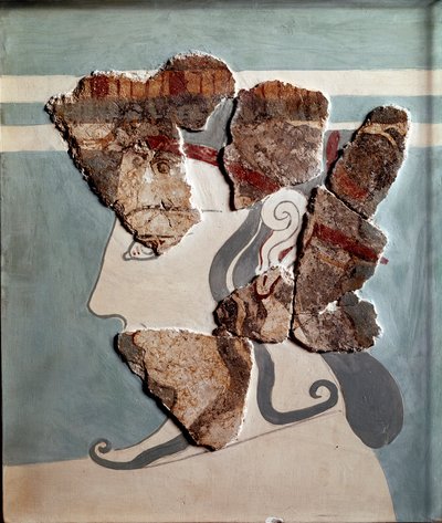 Mycenaean Art: Feminine Head by Mycenaean