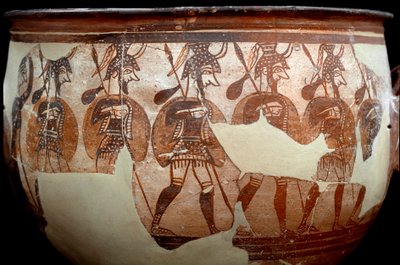 Mycenaean civilization: crater called the Warriors by Mycenaean Mycenaean