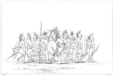 Begging dance, Sac and Fox, Rock Island, Upper Mississippi, 1841 by Myers and Co