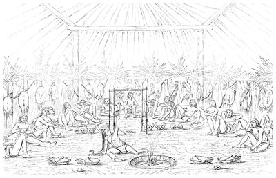 Medicine Man and Teepee Interior, 1841 by Myers and Co