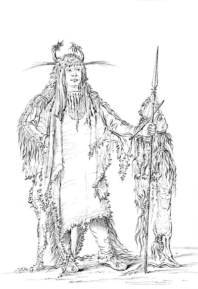 Portrait of Eagle Ribs, Native American Man by Myers and Co
