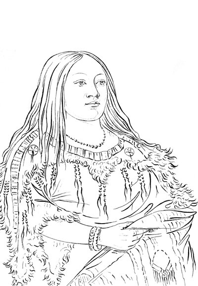 Portrait of a Native American woman, 1841 by Myers and Co
