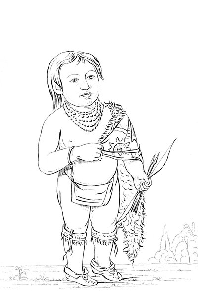 Six Year Old Native American Chief by Myers and Co