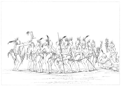 Slave dance, Sac and Fox, Rock Island, Upper Mississippi by Myers and Co