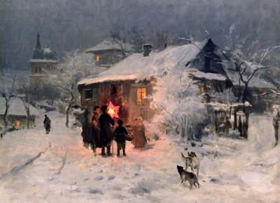 The Christmas Carol in the Ukraine by Mykola Kornylijowytsch Pymonenko