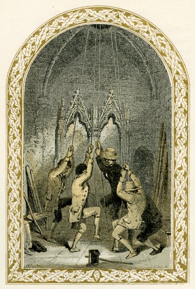 Bell ringers - illustration by Birket Foster by Myles Birket Foster