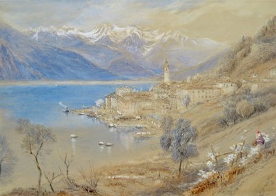 Bellagio, on the Shore of Lake Como by Myles Birket Foster