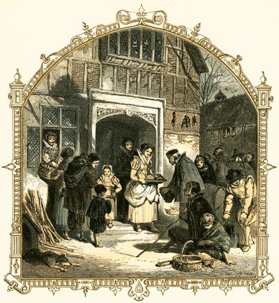 Charity at Christmas by Myles Birket Foster