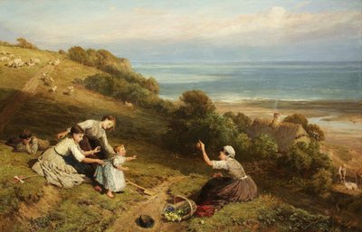 Landscape: The Girl with the Orange by Myles Birket Foster