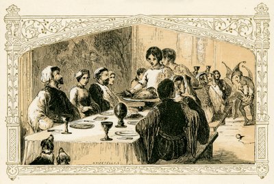 Medieval Christmas Feast by Myles Birket Foster