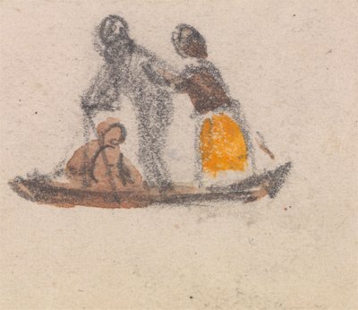 One of a Group of Three Studies of Gondolas by Myles Birket Foster