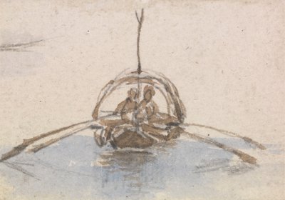 One of a Group of Three Studies of Gondolas by Myles Birket Foster