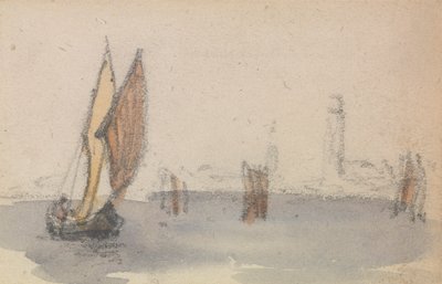One of a Group of Three Studies on the Venetian Lagoon by Myles Birket Foster